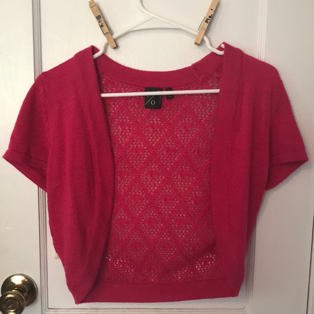 T/O Sweaters Pink Short Sleeve Sweater S
